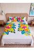 Hand Painted Rayon Bedsheet Set Queen Size